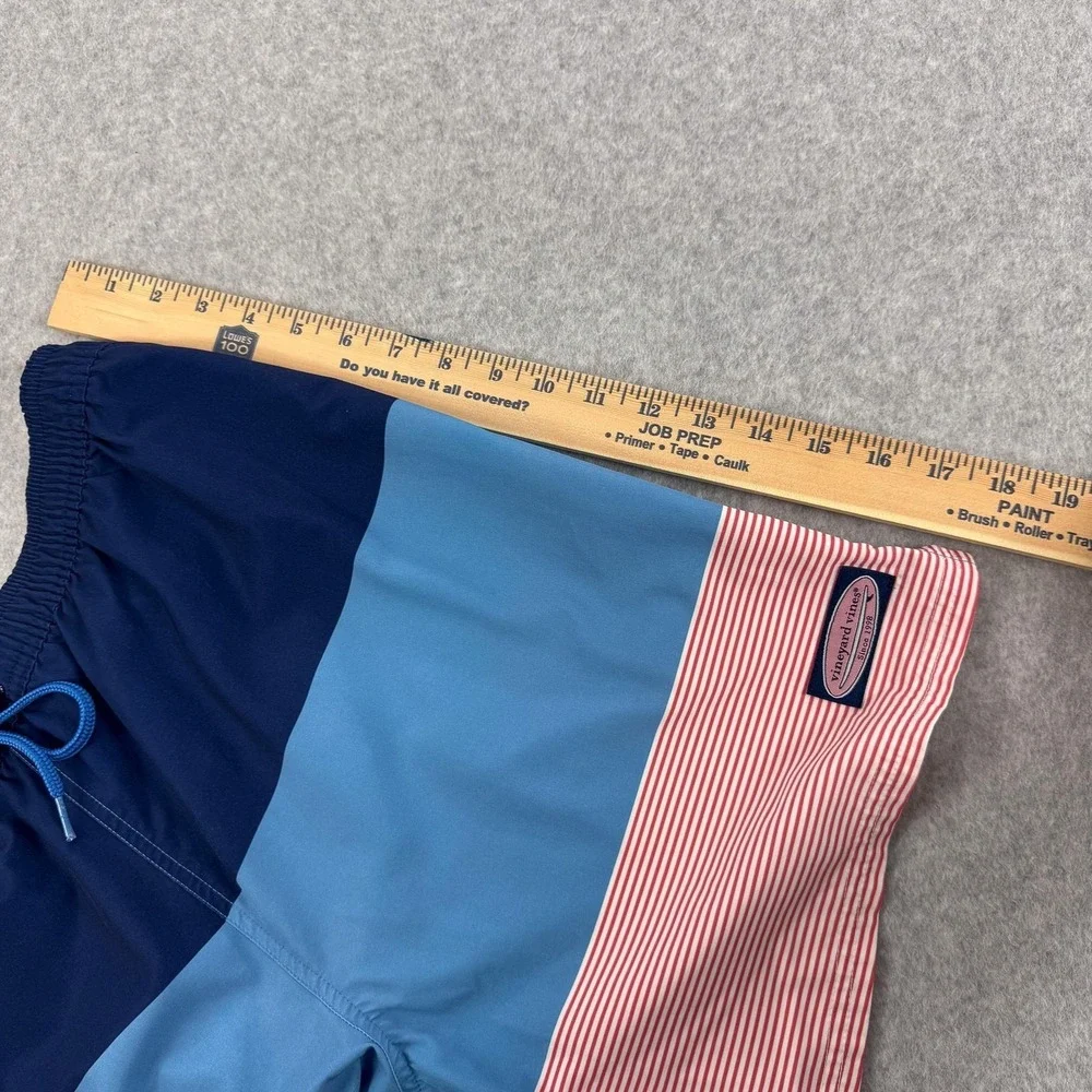 Vineyard Vines‎ Swim Trunks Shorts Mens Large Multicolor Stripe Lined Stretch